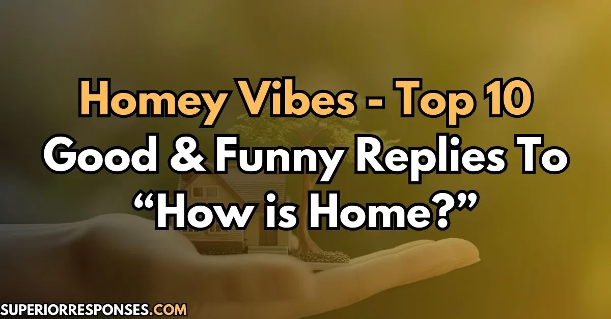 Homey Vibes - Top 10 Good & Funny Replies To “How is Home?”